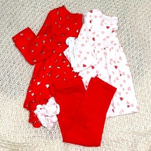 Girl’s Valentine’s Day dress set